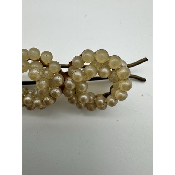 VTG Lot Hair Comb And Barrette ART NOUVEAU / Faux Pearl & Gold-tone accents - Picture 7 of 15